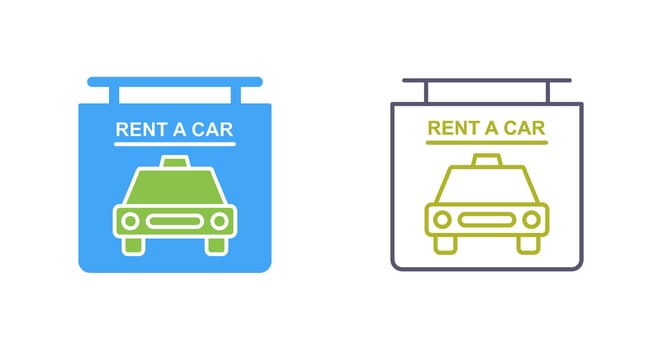 Rent a Car Vector Icon