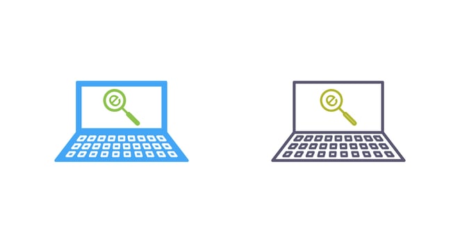 Unique Find on Internet Vector Icon