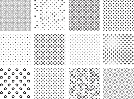 different seamless patterns vector