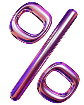 Percent sign. Percentage, discount, sale, promotion concept, iridescent. png