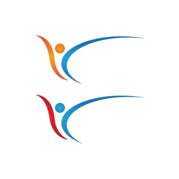 Human character logo sign vector