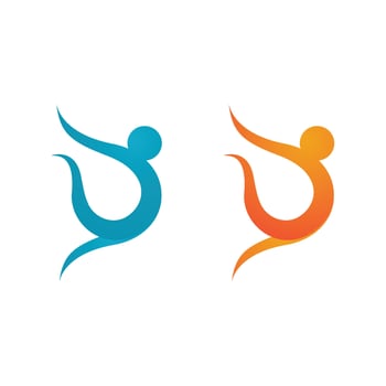 Human character logo sign vector