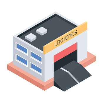 Modern Collection of Delivery Services Isometric Icon vector