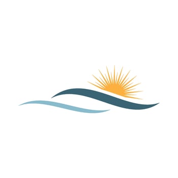 Water wave icon vector