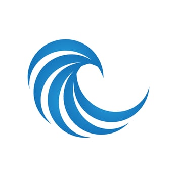 Water wave icon vector
