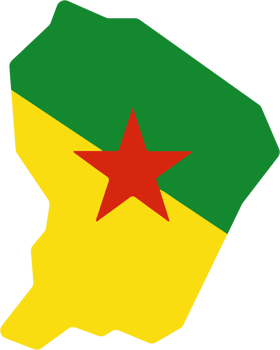 drawing of french guiana flag map. png