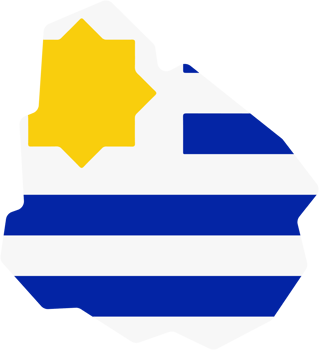 drawing of uruguay flag map. png