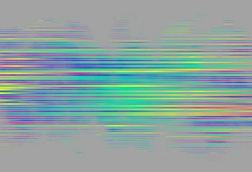 Vector abstract background with linear halftone grunge multicolored lineart. Glowing bright neon colored mist. Futuristic creative glitch background.