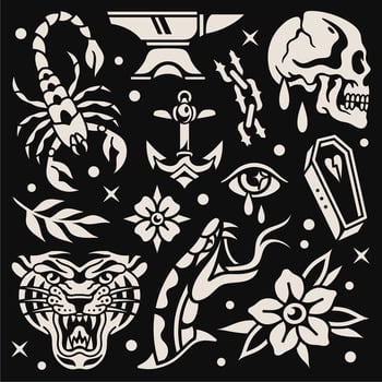 Classic tattoo flash vector design