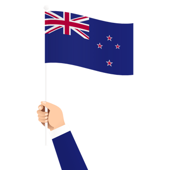 Hand Holding New Zealand National Flag Isolated Transparent Simple Illustration png