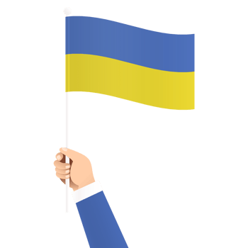 Hand Holding Ukraine National Flag Isolated Transparent Simple Illustration png