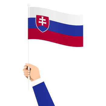 Hand Holding Slovakia National Flag Isolated Transparent Simple Illustration png