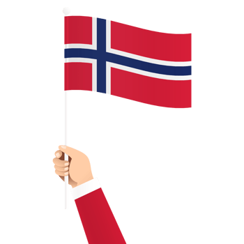 Hand Holding Norway National Flag Isolated Transparent Simple Illustration png