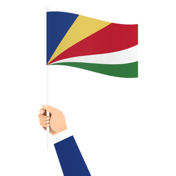 Hand Holding Seychelles National Flag Isolated Transparent Simple Illustration png