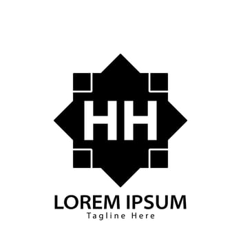 letter HH logo. HH logo design vector illustration for creative company, business, industry. Pro vector