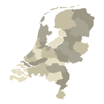 Netherlands map. Map of holland in administrative regions png