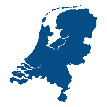 Netherlands map. Map of Holland in high details on blue color png
