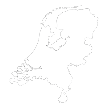 Netherlands map. Map of Holland in high details on white color png