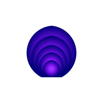 a purple circle with a black and white background vector