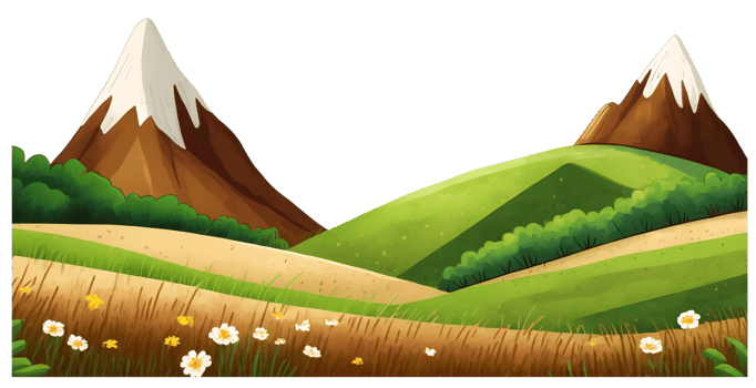 Mountain landscape. Generative AI. png