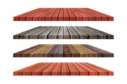 Set of wooden flooring isolated on transparent background, PNG File Format.