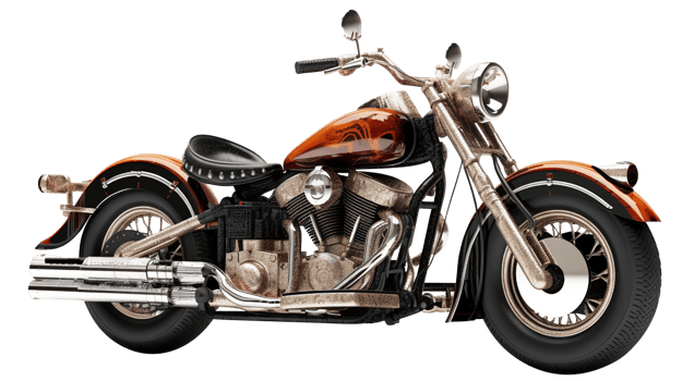 Cruiser motorbike png luxurious motorcycle red motorcycle png cruiser motorbike transparent background Ai Generated
