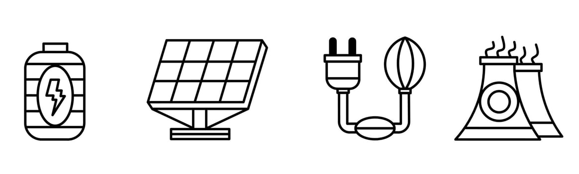 Energy, ecology icon design black line. Stock vector. vector