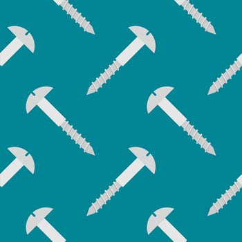 screw seamless pattern flat design vector illustration. pile screws seamless pattern