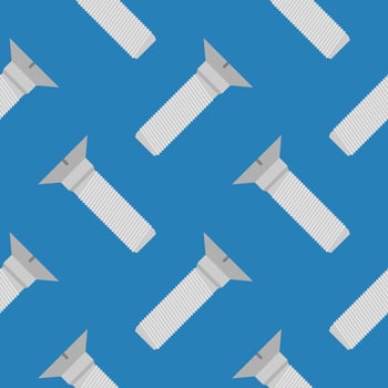 screw seamless pattern flat design vector illustration. pile screws seamless pattern