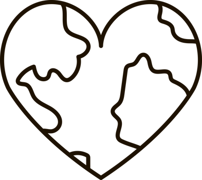 world Heart line icon illustration png