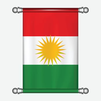 Kurdistan flag, illustration vector