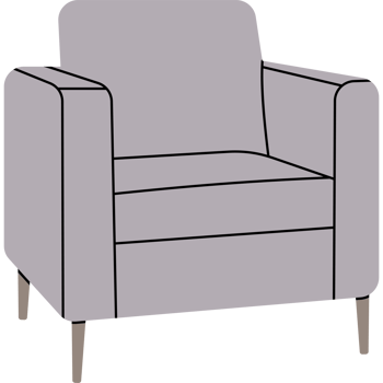 Armchairs Medium Sofa Modern Interior Furniture PNG Transparent