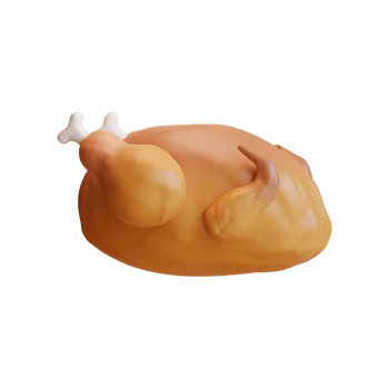 3d grilled chicken icon from hello autumn elements collection png