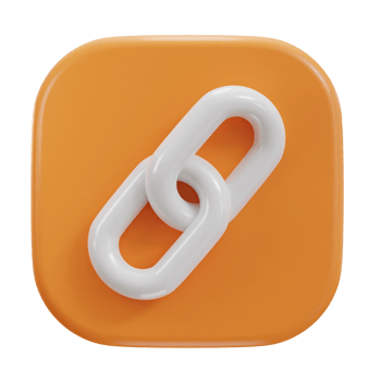 chain link backlink link button icon 3d render png
