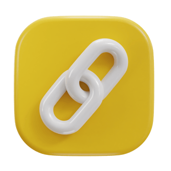 chain link backlink link button icon 3d render png