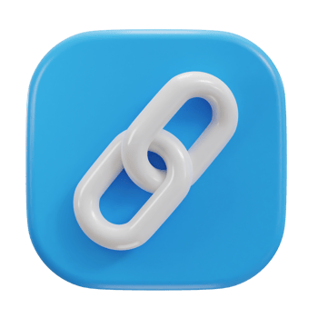 chain link backlink link button icon 3d render png