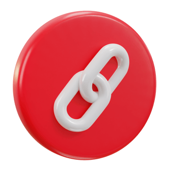 chain link backlink link button icon 3d render png