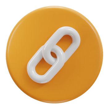 chain link backlink link button icon 3d render png