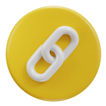 chain link backlink link button icon 3d render png