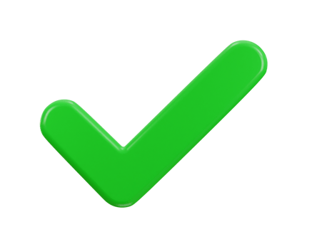 check mark 3d icon illustration png