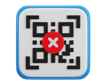 qr code scanning payment error qr code 3d icon png