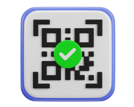 qr code scanning payment verification qr code 3d icon png