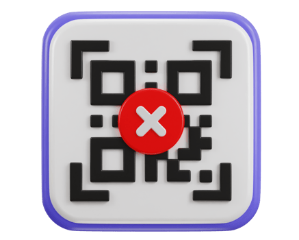 qr code scanning payment error qr code 3d icon png