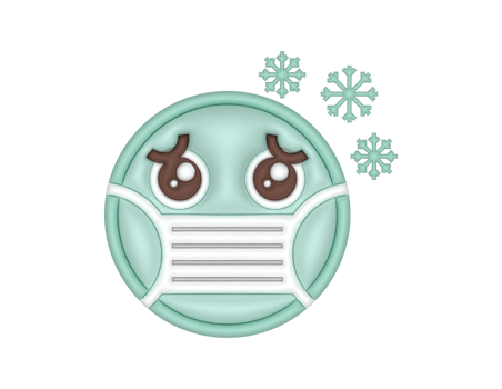a cartoon face with a medical mask on it png