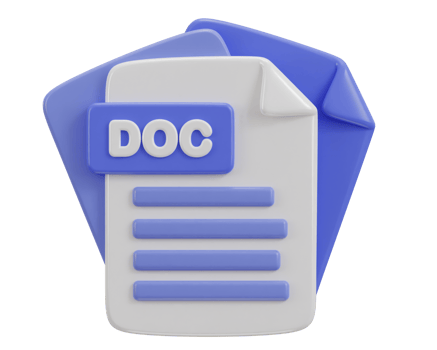 3d doc file format icon illustration png