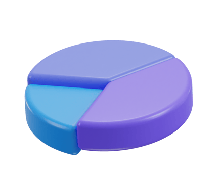 3d pie chart icon illustration png