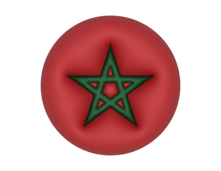 morocco flag icon on transparent background png