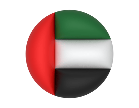 3d United Arab Emirates Flag Circular png