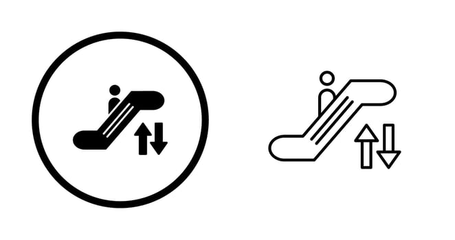 Escalator Vector Icon