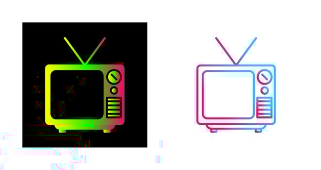 Television Broadcast Vector Icon